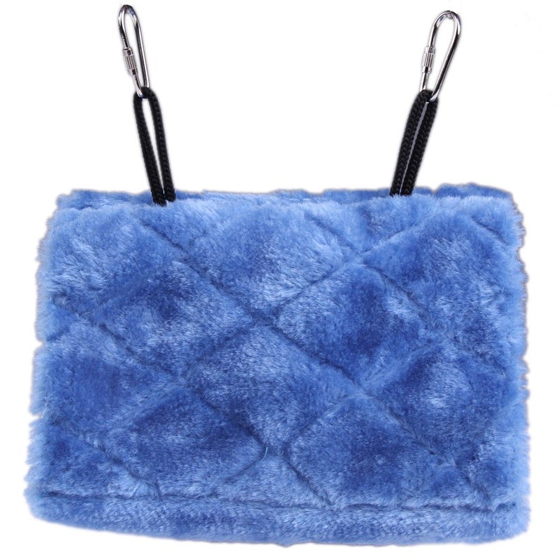 VktechÂ® Plush Snuggle Bird Hammock Hanging Snuggle Cave Happy Hut Bird Parrot Hideaway Size M (23.5 * 22cm) (Blue) - Image 5